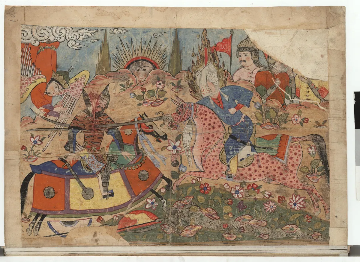 Falnâme yaprağı (taslak) — Falnâme minyatürü (SLUB Dresden)