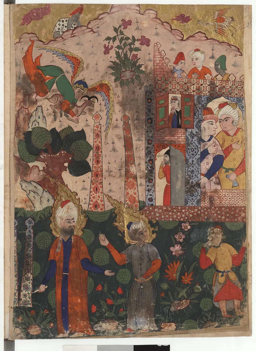 Falnâme yaprağı (taslak) — Falnâme minyatürü (SLUB Dresden)