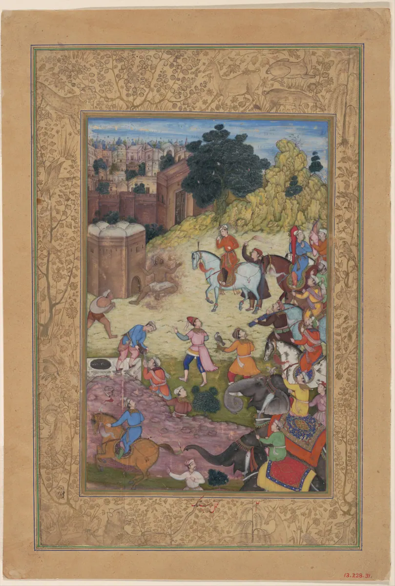 Hükümdarı görüp ona âşık olan hamamcı — Emîr Hüsrev Dihlevî, Hamse minyatürü (The Metropolitan Museum of Art)
