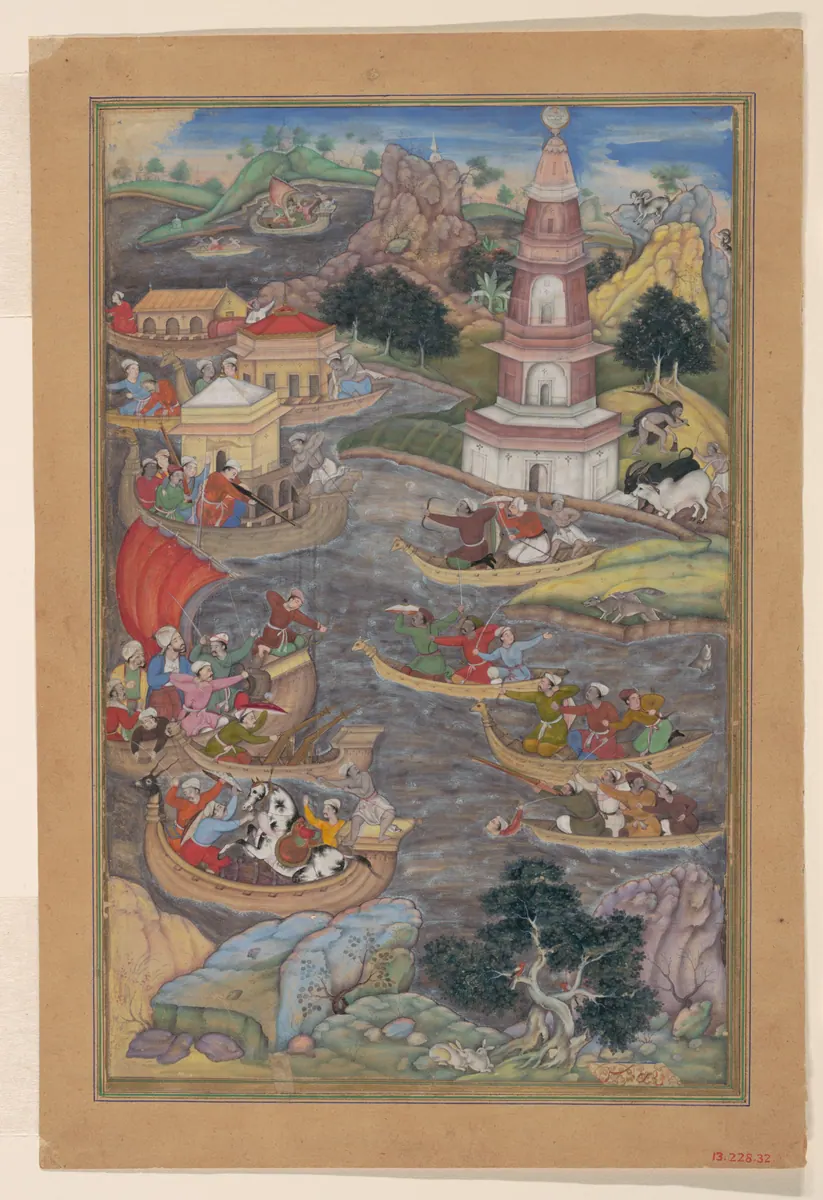Emîr Hüsrev Dihlevî, Hamse, fol. 13-228-32-p01. The Metropolitan Museum of Art