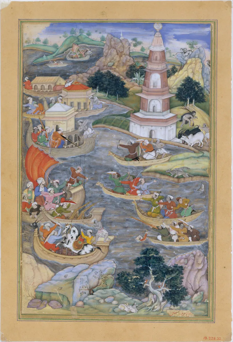 Emîr Hüsrev Dihlevî, Hamse, fol. 13-228-32-p04. The Metropolitan Museum of Art