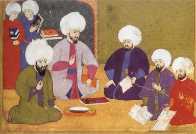 Ahmed Karabaşi, Seyyid Lokman, kâtip İlyas ile nakkaşlar Osman ve Ali