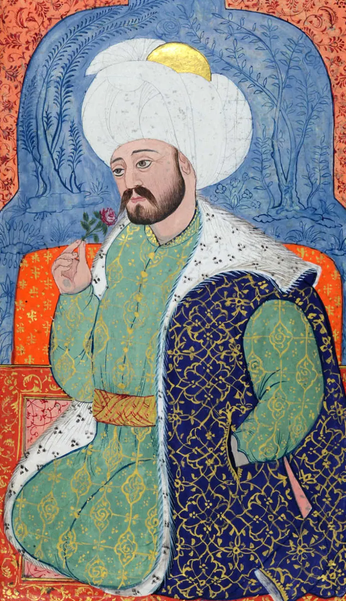 I. Mehmed — Kıyâfetü'l-insâniyye fî şemâili'l-Osmâniyye (Şemâilnâme) minyatürü (Wikimedia Commons)