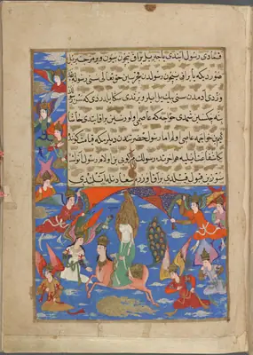 Hz. Muhammed’in Mi’rac için Burak’a binmesi