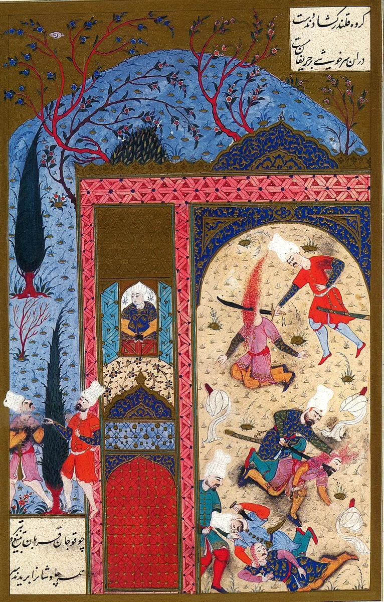 Ârifî, Süleymannâme (1558), Tek yaprak. Topkapı Sarayı Müzesi Kütüphanesi (Wikimedia)