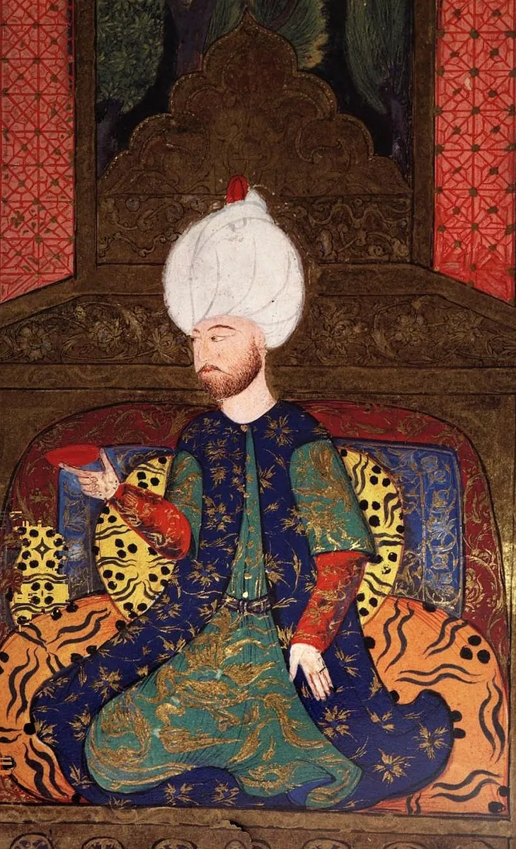Ârifî, Süleymannâme (1558), Tek yaprak. Topkapı Sarayı Müzesi Kütüphanesi (Wikimedia)