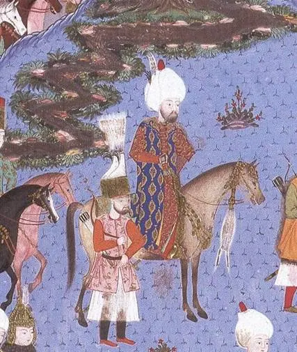Ârifî, Süleymannâme (1558), Tek yaprak. Topkapı Sarayı Müzesi Kütüphanesi (Wikimedia)