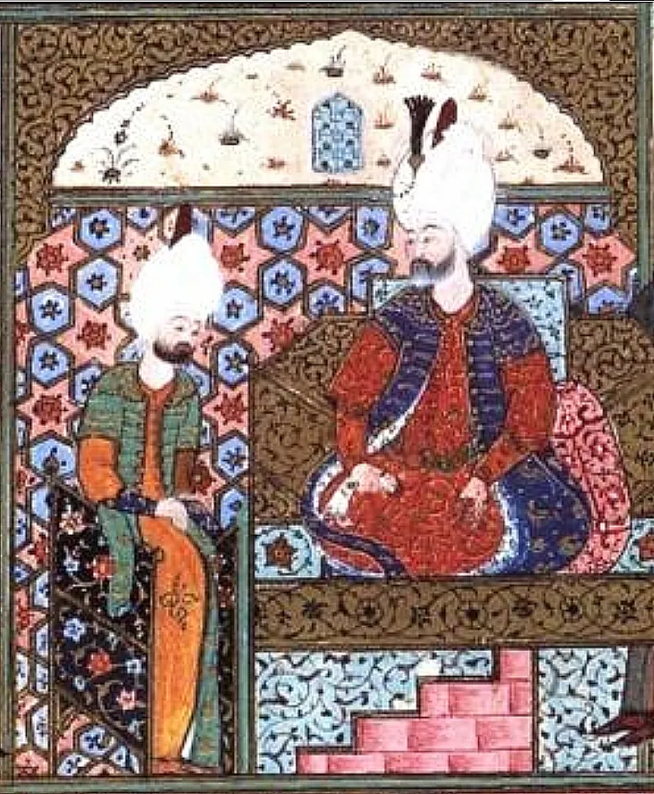 Ârifî, Süleymannâme (1558), Tek yaprak. Topkapı Sarayı Müzesi Kütüphanesi (Wikimedia)
