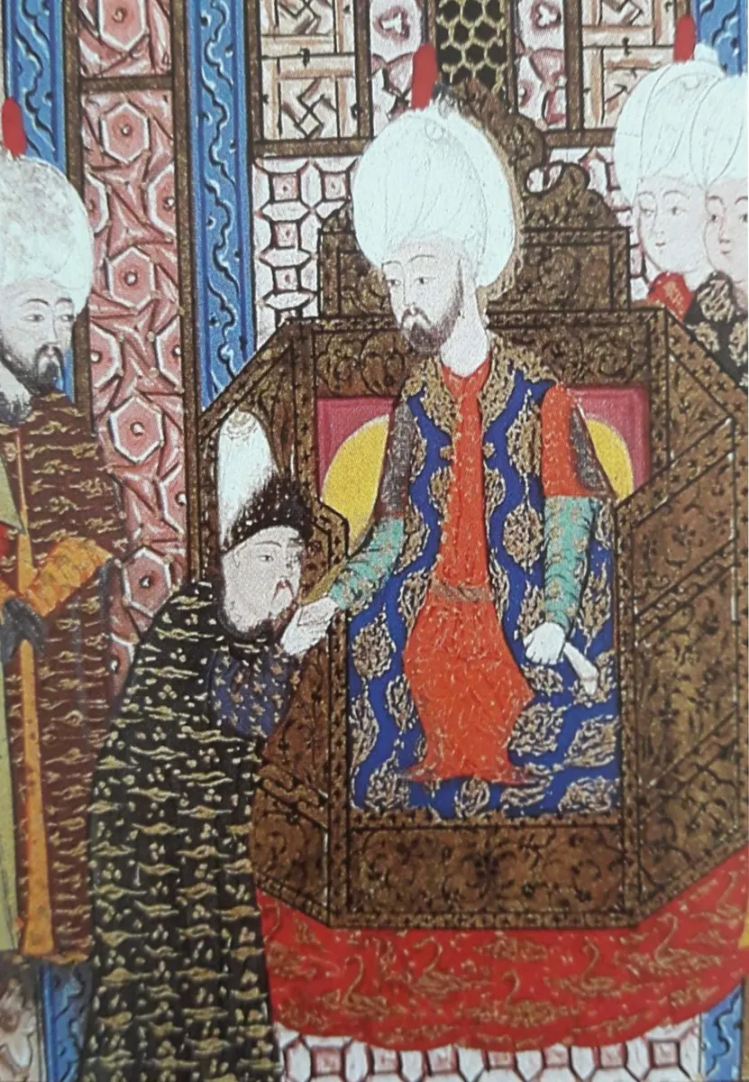 Ârifî, Süleymannâme (1558), Tek yaprak. Topkapı Sarayı Müzesi Kütüphanesi (Wikimedia)
