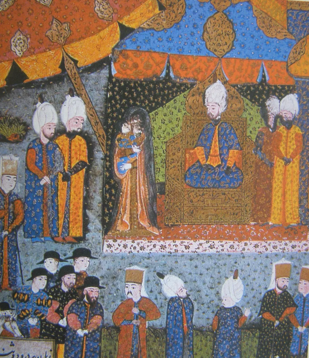 Ârifî, Süleymannâme (1558), Tek yaprak. Topkapı Sarayı Müzesi Kütüphanesi (Wikimedia)