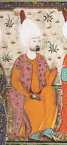 Ârifî, Süleymannâme (1558), Tek yaprak. Topkapı Sarayı Müzesi Kütüphanesi (Wikimedia)