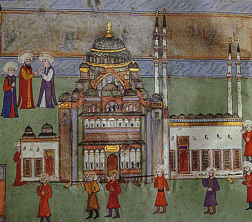 Sueleymaniye painting by Osman (864×761) — Sûrnâme-i Hümâyûn minyatürü (Topkapı Sarayı Müzesi Kütüphanesi (tarama: Wikimedia Commons))