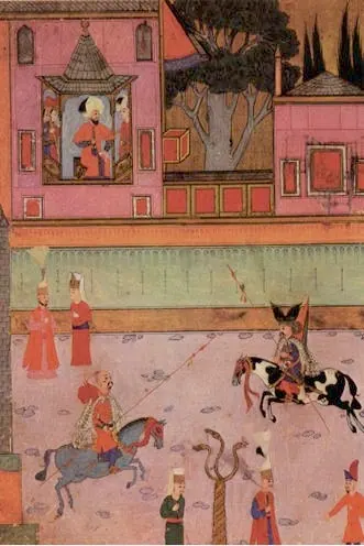 Surname-i huemayun gazi (331×496) — Sûrnâme-i Hümâyûn minyatürü (Topkapı Sarayı Müzesi Kütüphanesi (tarama: Wikimedia Commons))